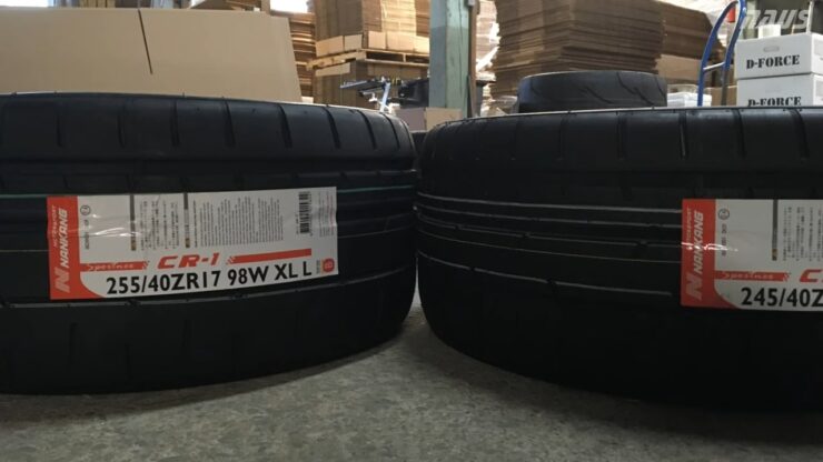 mix 245 and 255 tires