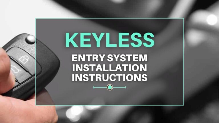 Keyless entry system installation instructions